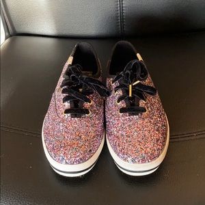 Keds x Kate Spade glitter tennis shoes